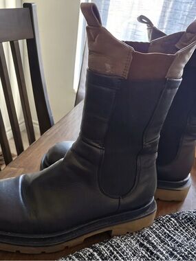 Mjus Black Leather Lug Chelsea Boots | EU 37 | Chunky Sole